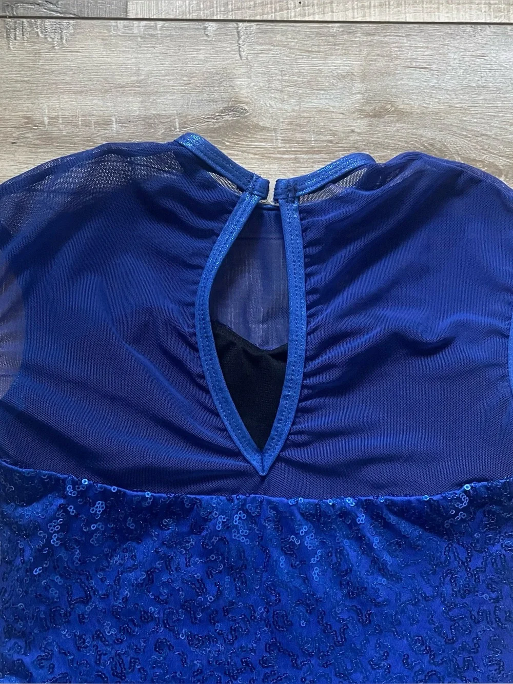 Revolution Dancewear Royal Blue Sequin Dance Costume Lyrical Jazz Girl’s Medium
